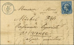 GC Bleu 1540 / N° 22 Càd T 15 Bleu FONTAN (87) 12 MAI 63 Sur Lettre Avec Texte Pour Vence. - SUP. - R. - 1862 Napoléon III