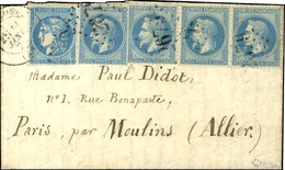 GC 2679 / N° 29 (4) + 45 Càd T 17 NONANCOURT (26) 14 JANV. 71 Sur Boule De Moulins Avec Càd D'arrivée PARIS (60) 12 FEVR - 1863-1870 Napoléon III Con Laureles