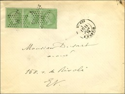 Etoile 8 / N° 35 Bande De 3 Càd PARIS / R. D'ANTIN Sur Lettre Adressée Localement. 1872. - SUP. - R. - 1870 Asedio De Paris