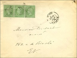 Etoile 8 / N° 35 Bande De 3 Càd PARIS / R. D'ANTIN Sur Lettre Adressée Localement. 1872. - SUP. - R. - 1870 Assedio Di Parigi