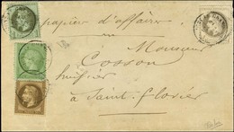 Càd T 16 PRESSIGNY-LE-GRAND (36) / N° 25 + 27 + 30 + 35 Sur Papiers D'affaires Pour St Flovier. 1872. Bel Affranchisseme - 1870 Asedio De Paris