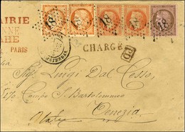 Etoile 18 / N° 31 (2) + 38 (2) + 54 Càd PARIS / R. D'AMSTERDAM Sur Enveloppe (légèrement Raccourcie à Gauche) Chargée Po - 1870 Asedio De Paris
