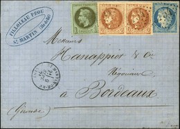 GC 3754 / N° 25 + 37 + 40 Paire, Très Belles Marges Càd T 16 St MARTIN-DE-RE (16) 9 SEPT. 71 Sur Lettre Pour Bordeaux. - - 1870 Emisión De Bordeaux