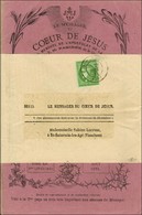 Càd TOULOUSE (30) / N° 42 Belles Marges Sur Imprimé Coeur De Jésus Sous Bande Pour Apt. Au Verso, Càd D'arrivée 1871. -  - 1870 Emissione Di Bordeaux