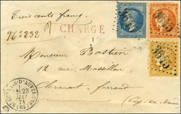 GC 3645 / N° 29 + 43 + 48 Càd T 16 ST GERVAIS-D'AUVERGNE (62) Sur Lettre Chargée. 1871. Superbe Affranchissement Tricolo - 1870 Bordeaux Printing