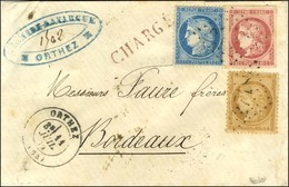 GC 2748 / N° 49 Très Belles Marges + 59 + 60 Càd T 17 ORTHEZ (64) Sur Lettre Chargée Pour Bordeaux. 1872. - SUP. - R. - 1870 Emisión De Bordeaux
