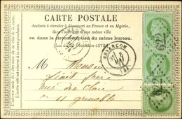 GC 622 / N° 53 (paire + 1ex Nuance Différente) Càd T 17 BRIANÇON (4) Sur Carte Pour Grenoble. 1874. - TB / SUP. - 1871-1875 Ceres
