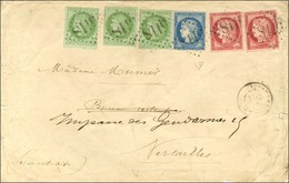 GC 5118 / N° 53 (3) + 57 (2) + 60 Type III Càd YOKOHAMA / JAPON Sur Lettre 2 Ports Pour Versailles. 1876. - TB / SUP. -  - 1871-1875 Ceres