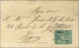 Etoile 4 / N° 76 Sur Enveloppe Carte De Visite Pour Lyon. 1876. - TB / SUP. - R. - 1876-1878 Sage (Typ I)