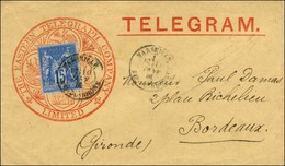Càd T 18 MARSEILLE / Bes-DU-RHONE / N° 90 Sur Enveloppe Imprimée THE EASTERN TELEGRAPH COMPANY / LIMITED Pour Bordeaux.  - 1876-1878 Sage (Type I)