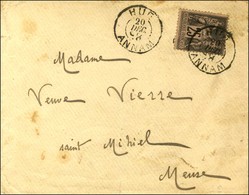 Càd HUE / ANNAM / France N° 97 Sur Lettre Pour St Mihiel. Au Verso, Càd De Passage SAIGON Cal / COCHINCHINE. 1898. Excep - 1876-1878 Sage (Type I)