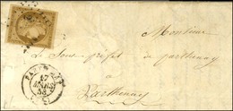 PC 2383 / N° 1 Càd PARTHENAY (75) Sur Lettre Locale. 1853. - TB. - 1849-1850 Ceres