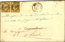 PC 2128 / N° 1 Paire Càd T 15 MONTPELLIER (33) Sur Faire Part De Mariage Complet Pour Carpentras. 1852. - TB. - R. - 1849-1850 Ceres