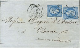 Etoile 1 / N° 22 (2) Càd Octo De Lev Ex PARIS / PL. DE LA BOURSE E1. 1866. - TB. - 1862 Napoléon III