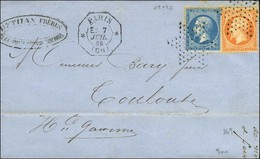 Etoile / N° 22 + 23 Càd Octo De Lev. Exp. * PARIS * (60) E2. 1866. - TB / SUP. - 1863-1870 Napoleon III With Laurels