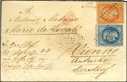 Losange EU / N° 29 + 31 Càd EXPOSITION UNIVERSELLE / POSTES Sur Lettre Pour Vienne (Autriche). 1867. - TB. - R. - 1863-1870 Napoléon III Con Laureles