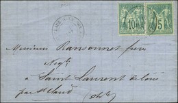 Càd SAINT CLAUD-S-LE-SON / N° 64 + 65 Sur Lettre Adressée Localement. 1877. - TB. - 1876-1878 Sage (Type I)