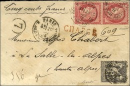 Càd PARIS / R. DES Vlles HAUDRtes / N° 57 Paire + 66 Sur Lettre Chargée. 1876. - TB / SUP. - 1876-1878 Sage (Type I)