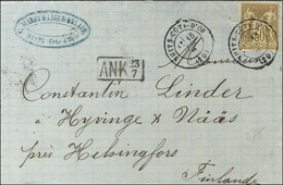 Càd T 17 NUITS-COTE-D'OR (20) / N° 69 Sur Lettre Pour Helsingfors (Finlande). Au Recto, Marque De Passage Encadrée ANK 2 - 1876-1878 Sage (Type I)