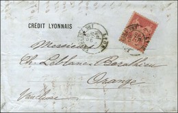 Càd LYON / LES TERREAUX / N° 81 (belle Nuance Vive) Sur Lettre Pour Orange. 1889. - TB / SUP. - 1876-1878 Sage (Type I)