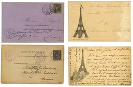 Lot De 2 Cartes Libonis Affranchies Avec N° 89 Obl Càd PARIS / EXPOSITION ; EXPOSITION UNIVelle / 1889. - TB. - 1876-1878 Sage (Type I)