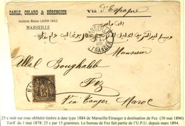 Càd MARSEILLE / ETRANGERS / N° 97 Sur Lettre Pour Fez. 1896. - TB. - 1876-1878 Sage (Type I)