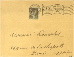 Càd UNITED STATES / POSTAL STATION / N° 105 à Côté Cachet Mécanique PARIS / EXPOSITION / 1900 Sur Lettre Philatélique Ad - 1876-1878 Sage (Type I)