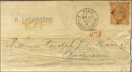 Etoile 28 / N° 31 Càd PARIS / R. CARDINAL LEMOINE (rare Obl étoile) 25 SEPT. 70 Sur Lettre Sans Texte Pour Amsterdam. Au - Guerra De 1870