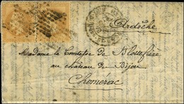 Etoile 20 / N° 28 (2) Càd PARIS / R. ST DOMque ST GN N° 58 26 SEPT. 70 Sur Lettre Pour Chomerac (Ardèche). Au Verso, Càd - Krieg 1870