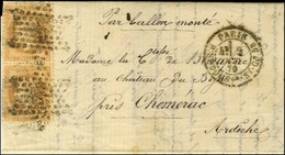 Etoile 20 / N° 28 (2) Càd PARIS / R. ST DOMque ST GN N° 58 2 OCT. 70 Sur Lettre Pour Chomerac (Ardèche). Au Verso, Càd D - Oorlog 1870
