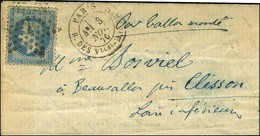 Etoile 7 / N° 29 Càd PARIS / R. DES Vlles HAUDRtes 3 NOV. 70 Sur Lettre Pour Clisson. Au Verso, Càd D'arrivée Illisible. - Guerra De 1870