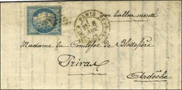 Etoile 20 / N° 37 Càd PARIS / R. ST DOMque ST GN N° 58 8 NOV. 70 Sur Lettre Pour Privas (Ardèche). Au Verso, Càd De Pass - Guerra De 1870