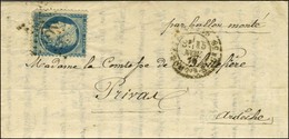 Etoile 20 / N° 37 Càd PARIS / R. ST DOMque ST GN N° 58 15 NOV. 70 Sur Lettre Pour Privas (Ardèche). Au Verso, Càd De Pas - Guerra De 1870