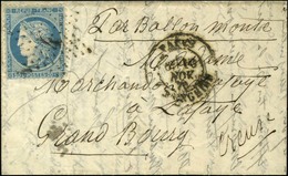 Etoile 4 / N° 37 Càd PARIS / R. D'ENGHIEN 10 NOV. 70 Sur Lettre Pour Grand Bourg (Creuse) Sans Càd D'arrivée. Courrier S - Guerra De 1870