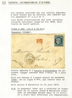 Ancre / N° 60 Càd CORR.D.ARM. / LIG.N PAQ.FR.N°4 1 JUIN 72 Sur Lettre Déposée à L'escale D'Alexandrie Du Paquebot Tigre. - Correo Marítimo