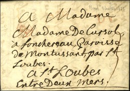 DV Rouge + B Rouge Sur Lettre Avec Texte Daté De Bordeaux Le 5 Juillet 1777 Adressée Par La Petite Poste à Ste Loubes. - - 1701-1800: Precursors XVIII