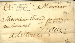 Lettre Avec Texte Daté De Langon Le 16 Février 1727 Pour Lectoure. Au Recto, '' Franc '' (St Macaire L N° 5). - TB. - 1701-1800: Precursores XVIII