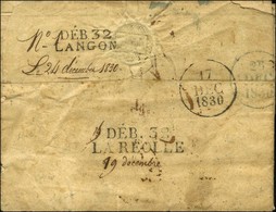 DEB. 32 / LA REOLLE + DEB. 32 / LANGON. 1830. - TB. - R. - 1801-1848: Voorlopers XIX
