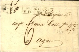 Cachet D'essai Encadré De Février 28 : BORDEAUX 32 / 16 FEVRIER 1828. - TB. - Otros & Sin Clasificación