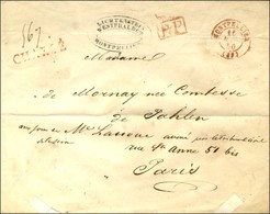 Càd Rouge MONTPELLIER (33) + PP Rouge Sur Lettre Chargée Pour Paris. 1850. - TB / SUP. - Otros & Sin Clasificación
