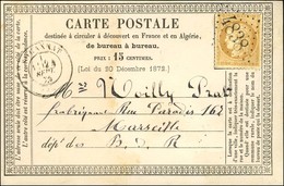 GC 4838 / N° 59 Càd T 17 ST CANNAT (12) Sur CP Pour Marseille. 1875. - TB / SUP. - Otros & Sin Clasificación