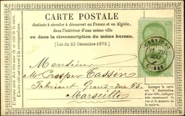 Càd T 18 CERVIONE / CORSE (T 18 Non Signalé) / N° 53 Paire (1 Ex Leg Def) Sur CP Pour Marseille. 1878. - TB. - Otros & Sin Clasificación