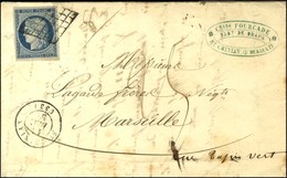 Grille / N° 4 Càd T 15 ST CHIGNAN Sur Lettre Insuffisamment Affranchie Pour Marseille Taxée 25. 1851. - TB. - Otros & Sin Clasificación