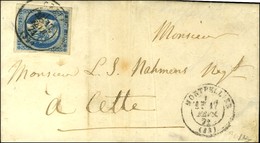 Càd T 17 CETTE (33) / N° 46 (frappé En Arrivée) Sur Lettre De Montpellier Pour Cette. 1871. - TB. - Otros & Sin Clasificación