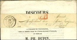 Càd T 15 AVALLON (83) + PP Rouge Sur Imprimé Complet Sous Bande. 1847. - SUP. - Otros & Sin Clasificación