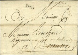 SENS (L N° 3) Sur Lettre Pour Beaune Réexpédiée. Au Recto, Mention Manuscrite '' Acquittée à Beaune ''. 1771. - TB / SUP - Sonstige & Ohne Zuordnung