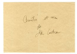 COCTEAU Jean (1889-1963), écrivain, Peintre Et Cinéaste, De L'Académie Française. - Otros & Sin Clasificación