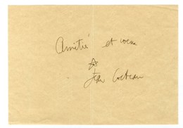 COCTEAU Jean (1889-1963), écrivain, Peintre Et Cinéaste, De L'Académie Française. - Sonstige & Ohne Zuordnung