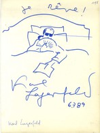 LAGERFELD Karl (1933-2019), Couturier, Styliste Et Photographe. - Otros & Sin Clasificación