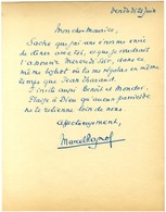 PAGNOL Marcel (1895-1974), écrivain Et Cinéaste, De L'Académie Française. - Otros & Sin Clasificación